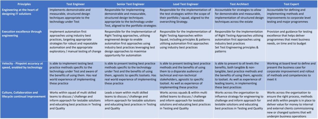The Test Engineer Development Programme- Developing Professional Test Engineers 1 principles of test engineers
